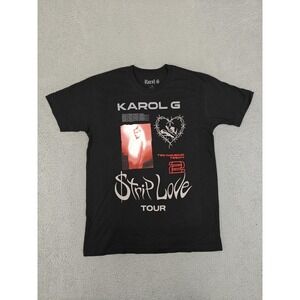 Karol G Shirt Mens Medium Black $trip Love Tour Concert 2022 Graphic Tee Music‎